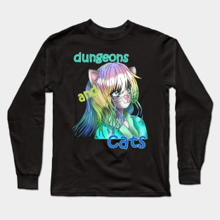 Pretty dungeons and dragons and cats dungeon meowster Long Sleeve T-Shirt